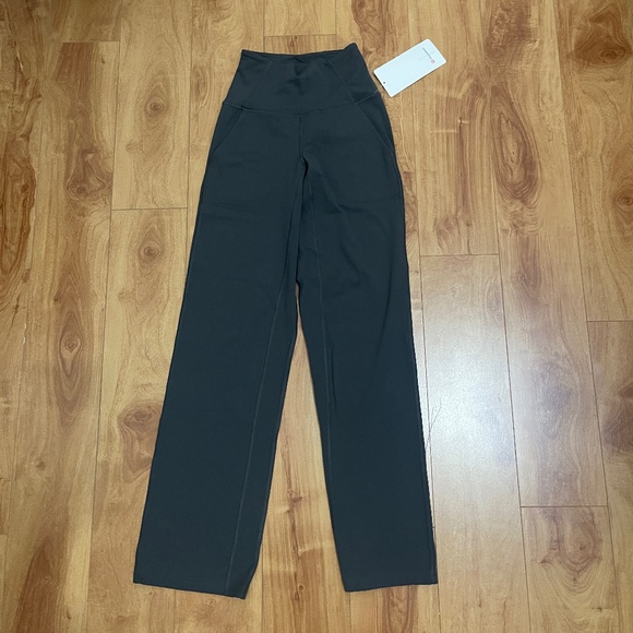 Lululemon Women Align Wide Leg Pant Nulu Size 0 Dark Gray New With Tag - Picture 1 of 6